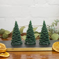 Christmas Tree Candle Trio in Green or Red