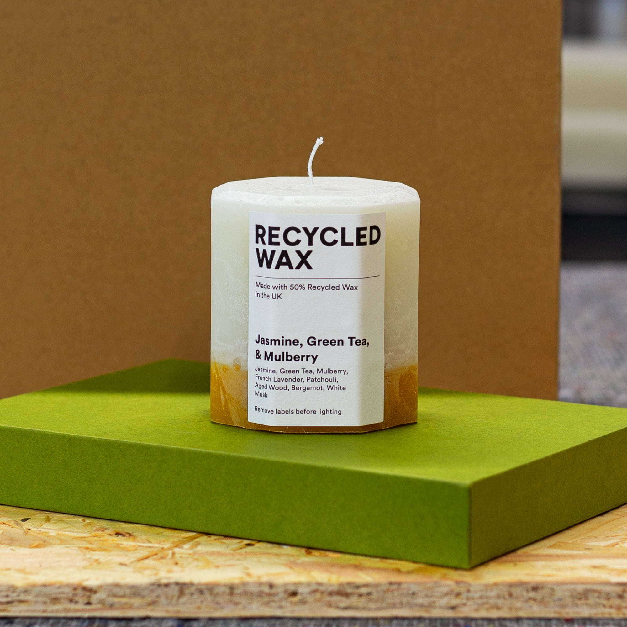 Jasmin, Green Tea & Mulberry Octagon Candle