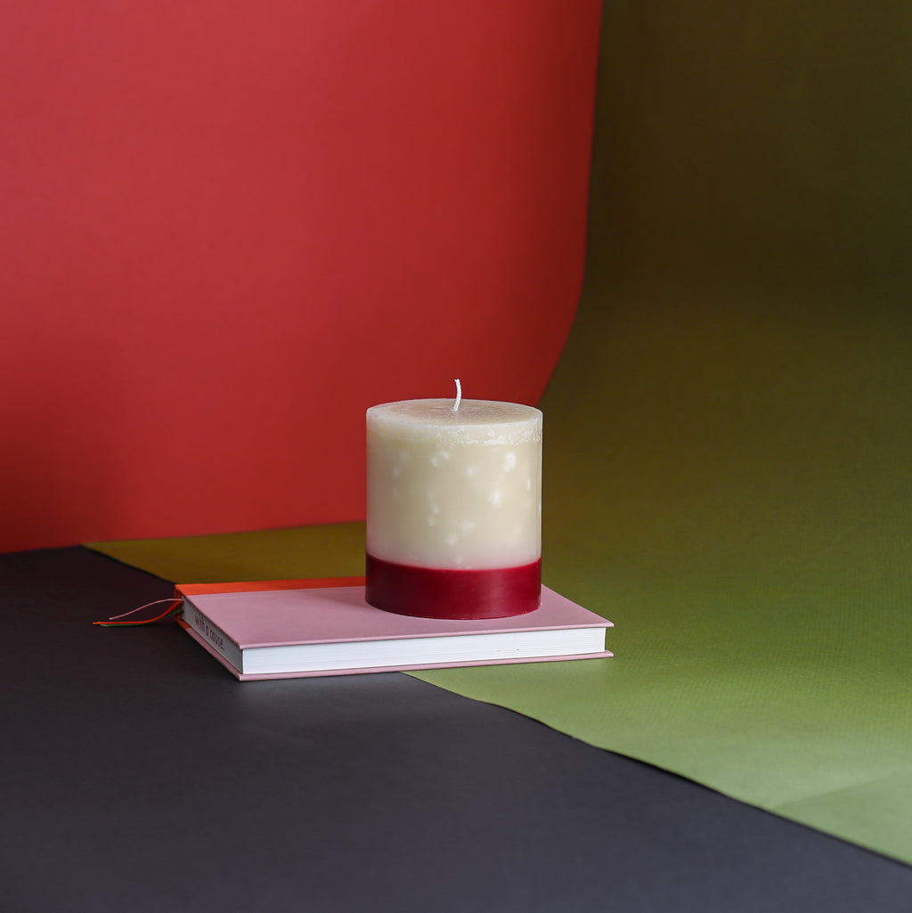 Oudh, Yuzu & Pacholi Wide Pillar Candle