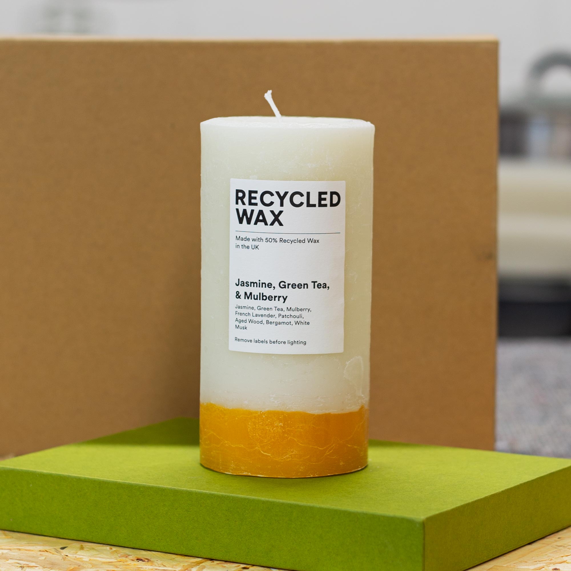 Jasmin, Green Tea & Mulberry Classic Pillar Candle